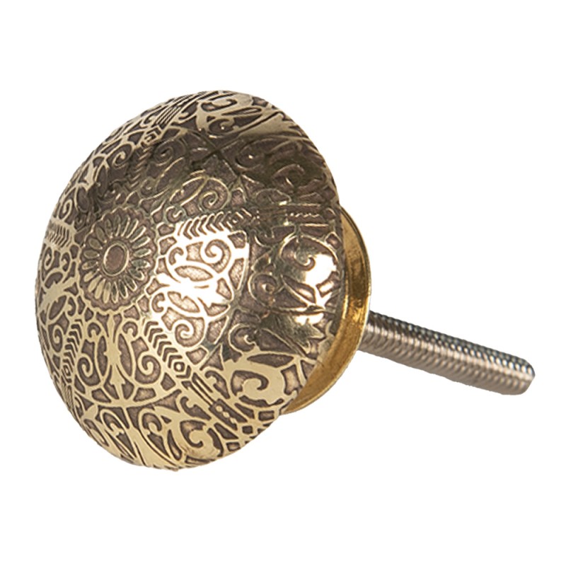 Clayre & Eef Deurknop  Ø 4x4 cm Bruin Ijzer Rond
