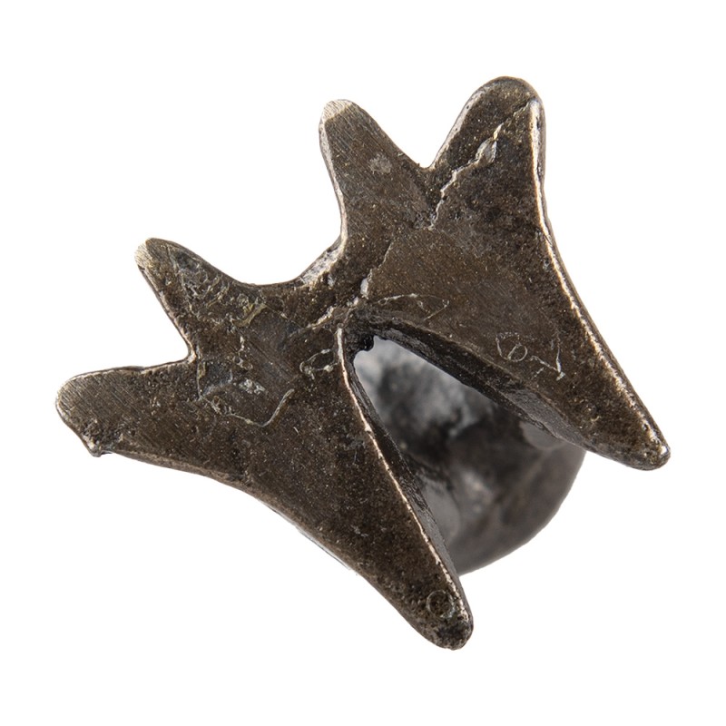 Clayre & Eef Deurknop  4x4 cm Bruin Ijzer