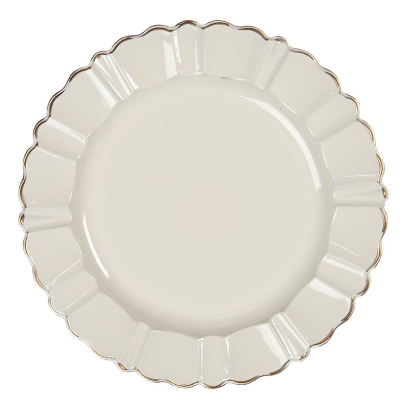 Clayre & Eef Sottopiatti Ø 33 cm Beige Plastica