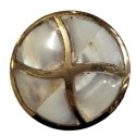 Clayre & Eef Door Knob Ø 3 cm Brown Metal Round