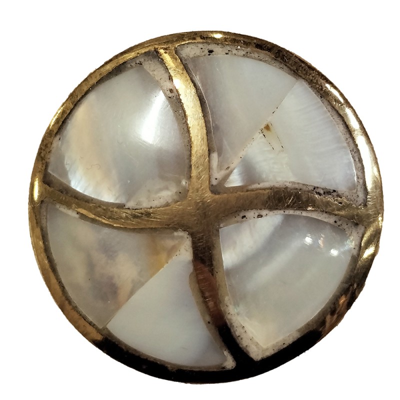 Clayre & Eef Poignée de porte Ø 3 cm Marron Métal Rond