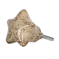 Clayre & Eef Deurknop  4 cm Bruin Keramiek