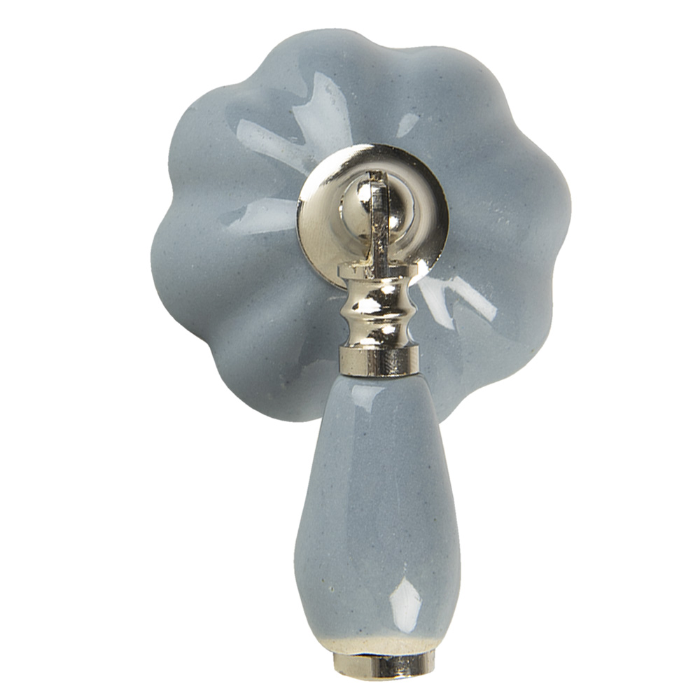 Clayre & Eef Deurknop 4x8x6 cm Grijs Keramiek afbeelding 1