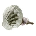Clayre & Eef Pomello set di 4 Conchiglia 4 cm Trasparente Vetro