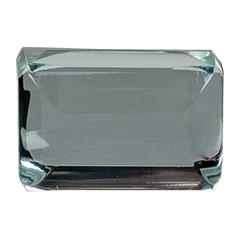 Clayre & Eef Door Knob Set of 4 4 cm Transparent Glass Rectangle