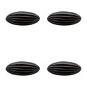Clayre & Eef Door Knob Set of 4 2x4x5 cm Black Iron