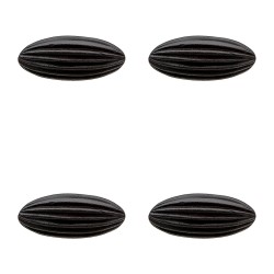 Clayre & Eef Door Knob Set of 4 2x4x5 cm Black Iron