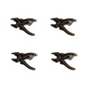 Clayre & Eef Door Knob Set of 4 Pliers 6x3x3 cm Brown Iron