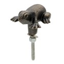 Clayre & Eef Door Knob Set of 4 Frog 4 cm Brown Iron