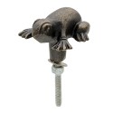 Clayre & Eef Door Knob Set of 4 Frog 4 cm Brown Iron
