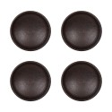 Clayre & Eef Door Knob Set of 4 Ø 3 cm Brown Iron Round