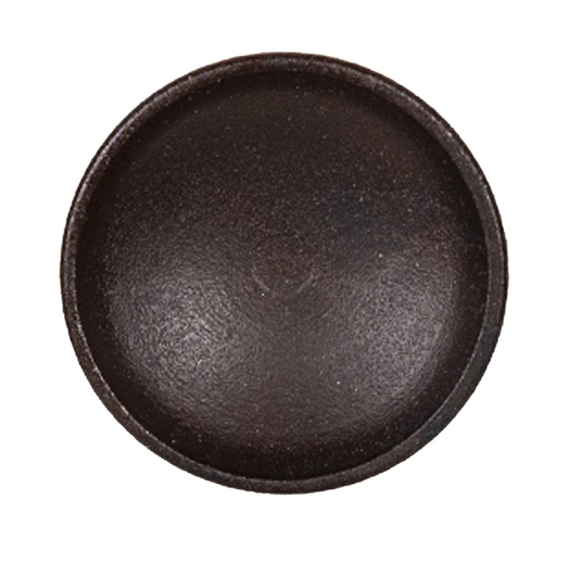 Clayre & Eef Door Knob Set of 4 Ø 3 cm Brown Iron Round