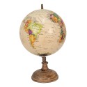 Clayre & Eef Globe 22x37 cm Beige Marron Bois Fer Rond