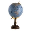 Clayre & Eef Globe 22x37 cm Blue Grey Wood Iron Round