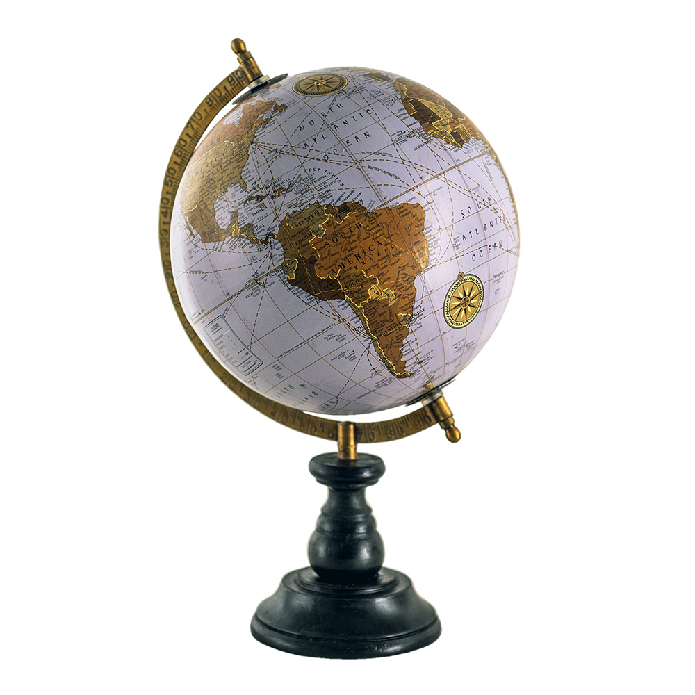 TRIPVEA Vintage Cork Globe, 20 cm, Travel Theme, Decorative Globe, Gift Idea and Decoration for Office or Kids Room