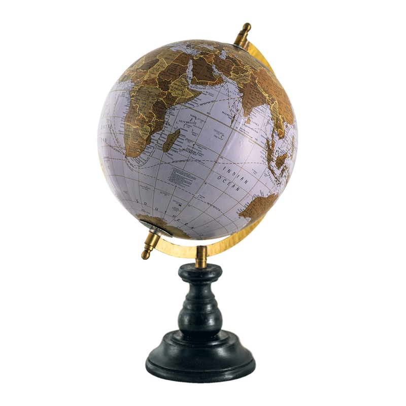 Clayre & Eef Globo 22x37 cm Marrone Legno Ferro Rotondo