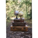 Clayre & Eef Globo 22x37 cm Marrone Legno Ferro Rotondo