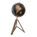 Clayre & Eef Globe 31x31x67 cm Noir Bois Métal