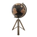 Clayre & Eef Globe 31x31x67 cm Noir Bois Métal
