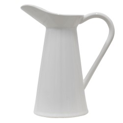 Clayre & Eef Waschkrug 23x13x25 cm Weiß Keramik Rund