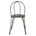 Clayre & Eef Plantentafeltje Stoel 23x22x45 cm Bruin Hout Ijzer