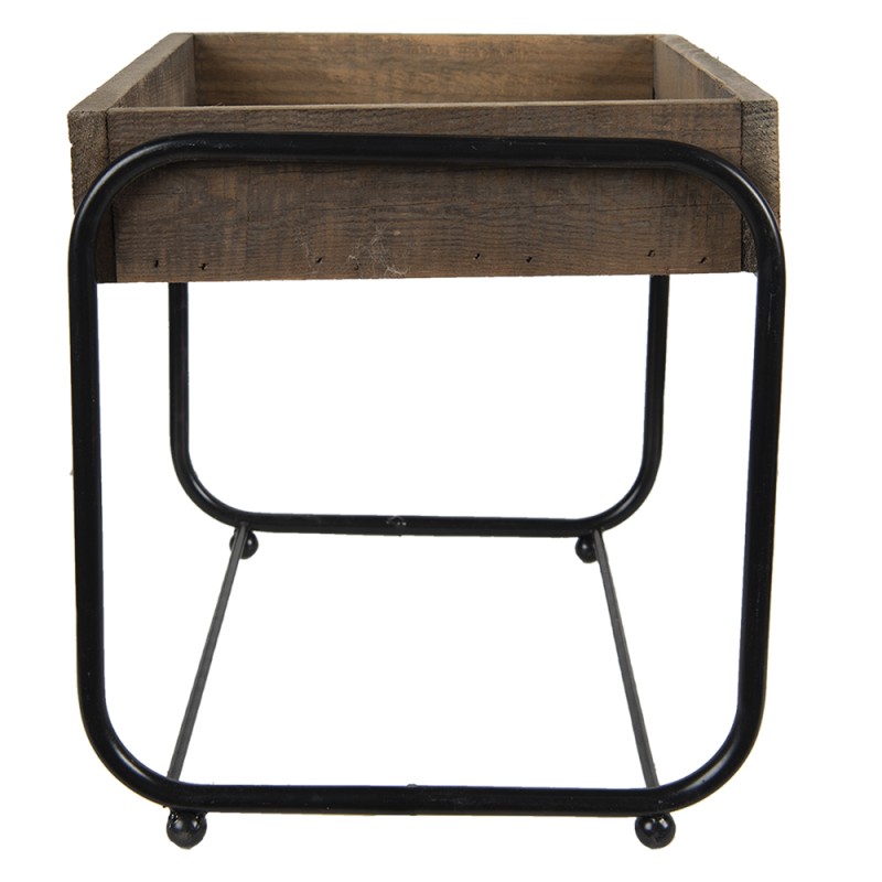 Clayre & Eef Plant Table 32x26x27 cm Brown Wood Iron