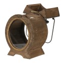 Clayre & Eef Laterne 16x12x28 cm Braun Holz Glas Oval