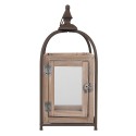 Clayre & Eef Lanterne 46 cm Marron Bois Métal Carré