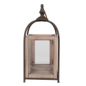 Clayre & Eef Lanterne 46 cm Marron Bois Métal Carré