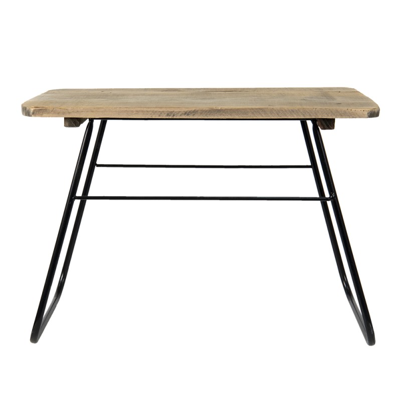 Clayre & Eef Plant Table 46x26x33 cm Brown Wood Metal Rectangle