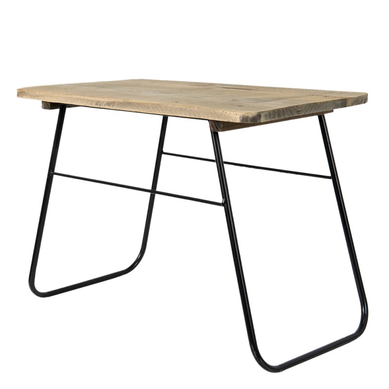 Clayre & Eef Plant Table 46x26x33 cm Brown Wood Metal Rectangle