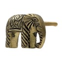 Clayre & Eef Door Knob Elephant 4x3 cm Gold colored Stone