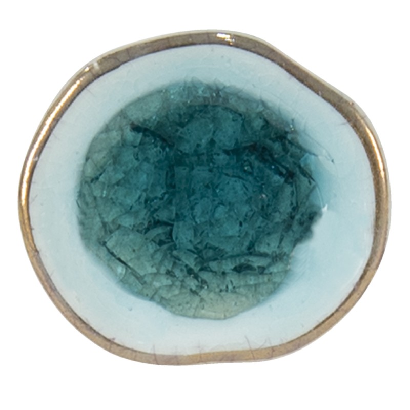 Clayre & Eef Pomello Ø 4 cm Turchese  Ceramica