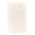 Clayre & Eef Portaspazzolino 7x7x10 cm Bianco Ceramica Quadrato