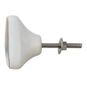Clayre & Eef Door Knob 5 cm Blue White Ceramic