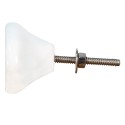 Clayre & Eef Poignée de porte 4 cm Blanc Céramique