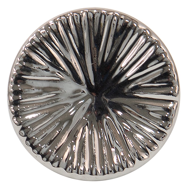 Clayre & Eef Door Knob Ø 4 cm Silver colored Ceramic
