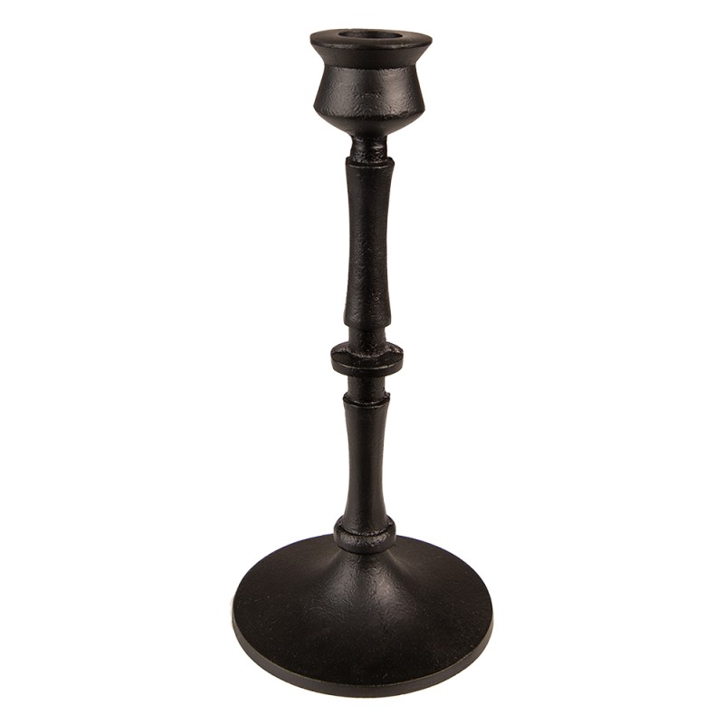 Clayre & Eef Kerzenständer 23 cm Schwarz Aluminium
