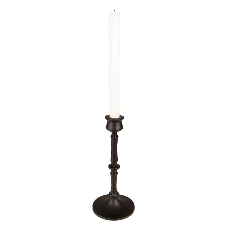 Clayre & Eef Kerzenständer 23 cm Schwarz Aluminium