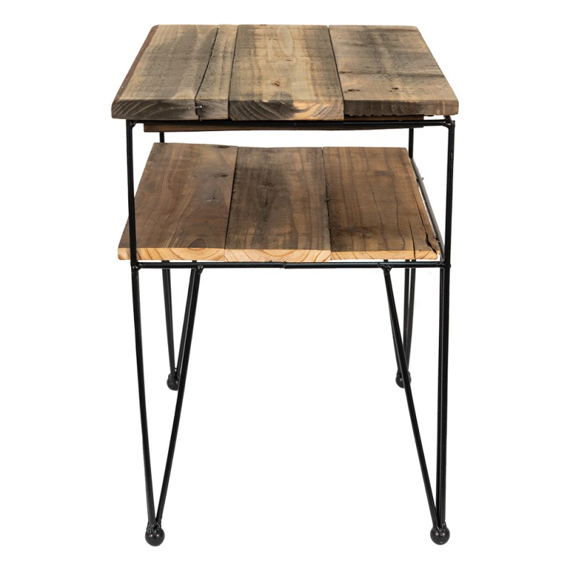 Clayre & Eef Table d'appoint 38x26x36 cm Marron Bois