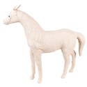 Clayre & Eef Figur Pferd 46 cm Beige Papier Eisen Textil