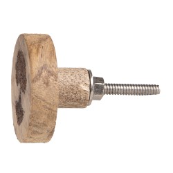 Clayre & Eef Door Knob Ø 4 cm Brown Wood Tree