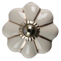 Clayre & Eef Pomello Ø 4 cm Beige Color oro Ceramica