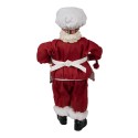 Clayre & Eef Figur Weihnachtsmann 28 cm Rot Kunststoff