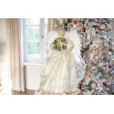 Clayre & Eef Decorazione di Natalizie Angelo 46 cm Bianco Tessuto su plastica
