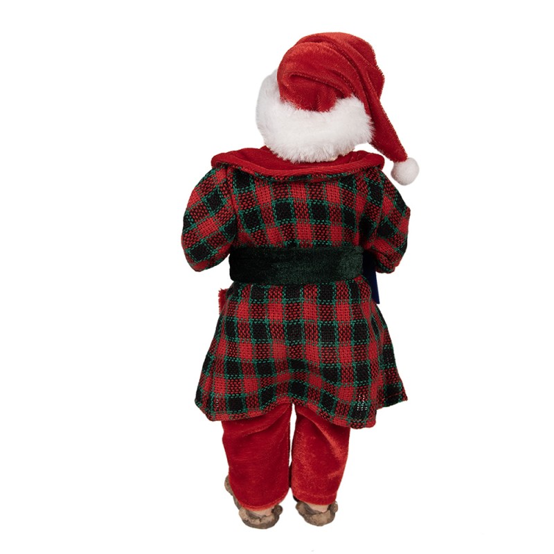 Clayre & Eef Beeld Kerstman 28 cm Rood Kunststof