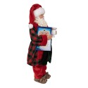 Clayre & Eef Beeld Kerstman 28 cm Rood Kunststof