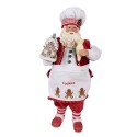 Clayre & Eef Figur Weihnachtsmann 28 cm Rot Kunststoff