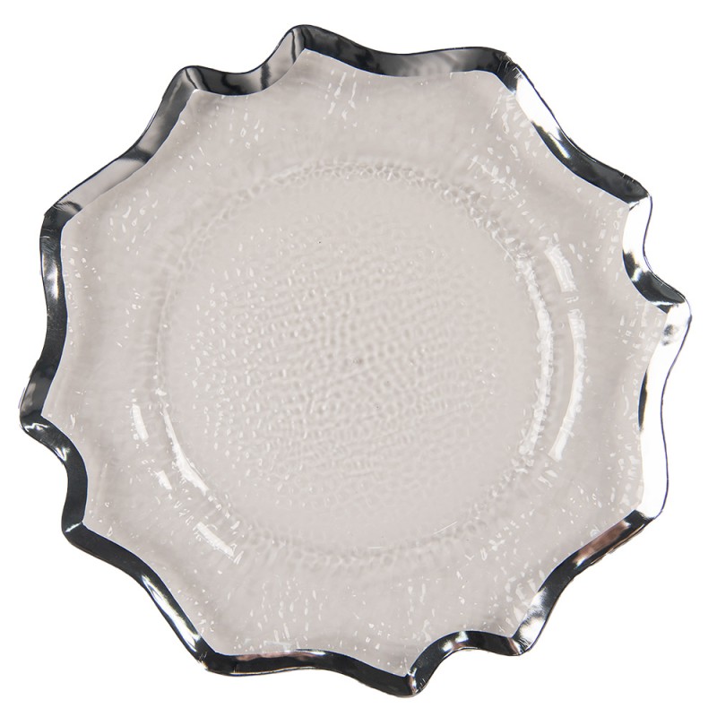 Clayre & Eef Charger Plate Ø 33 cm Transparent Plastic