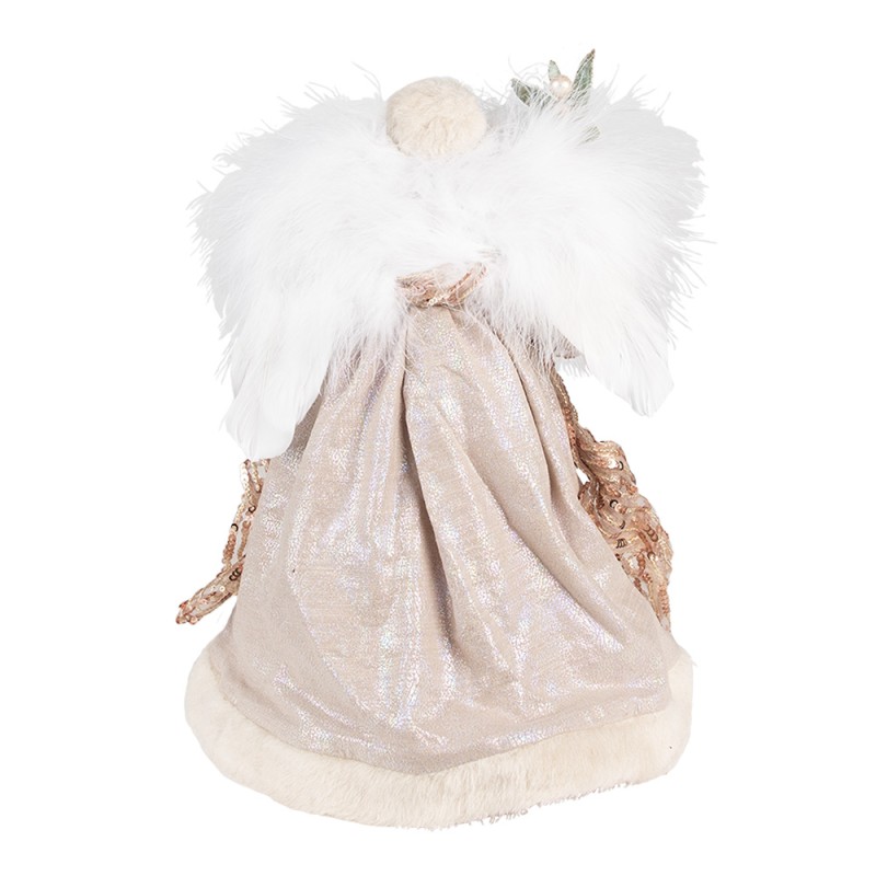 Clayre & Eef Christmas Decoration Angel 35 cm Beige Pink Plastic